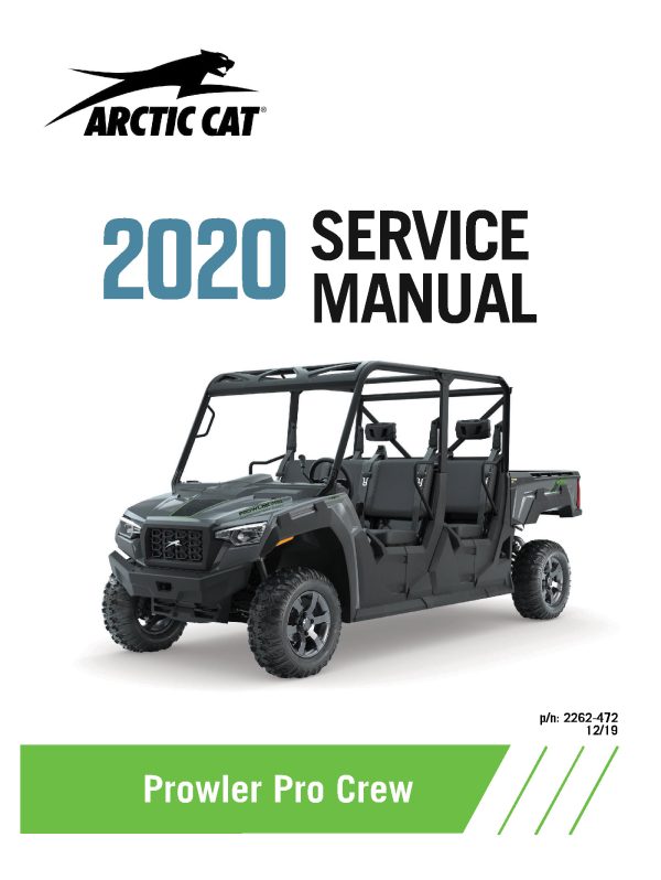 2020 Arctic Cat Prowler Pro Crew Side x Sides Service Repair Manual