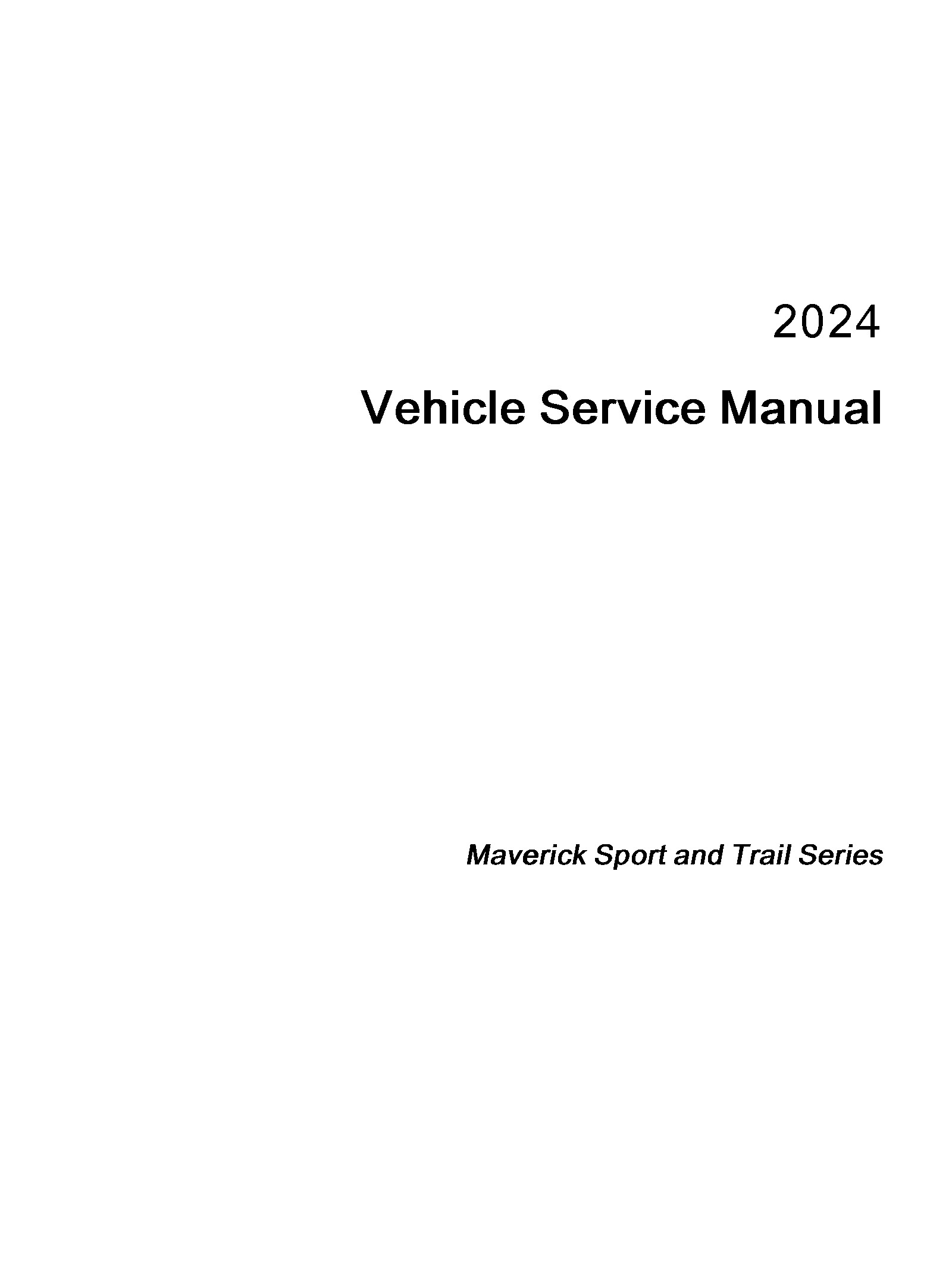 2024 Can-Am Maverick Trail 700 Side x Sides Service Repair Manual