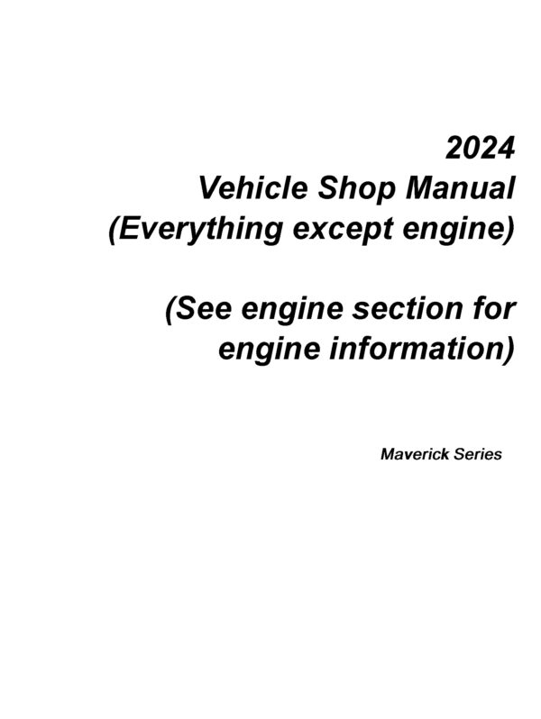 2024 Can-Am Maverick X3 Turbo DS Side x Sides Service Repair Manual