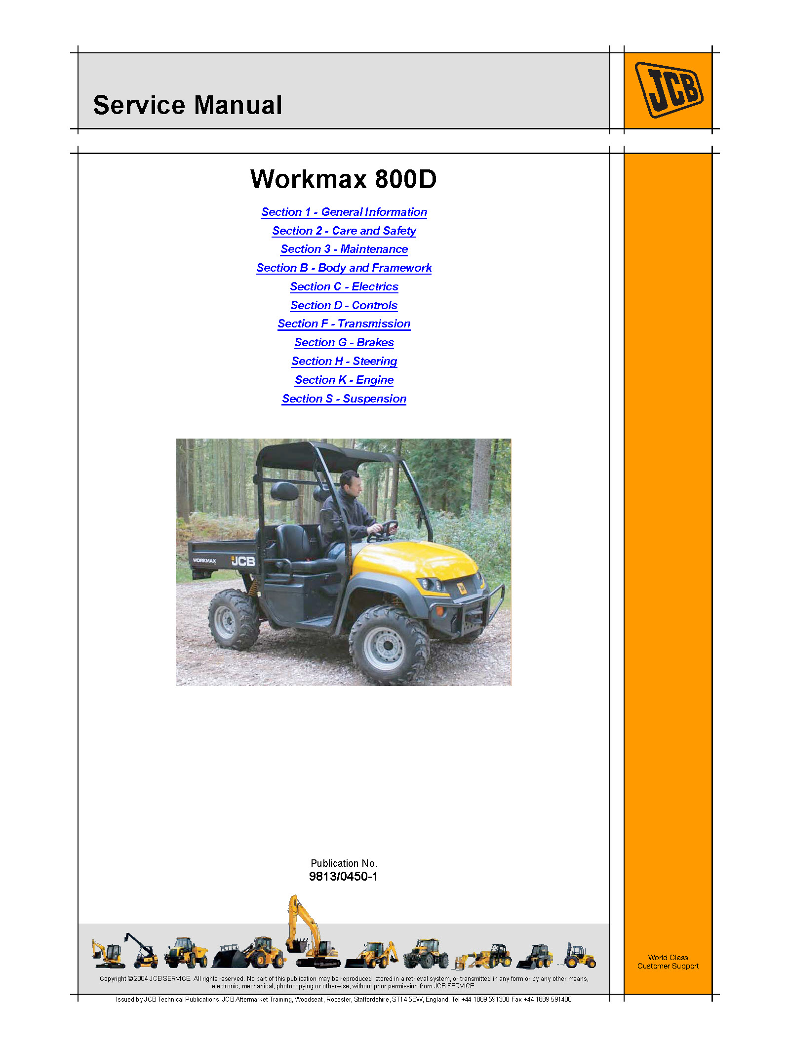 JCB WorkMax 800D Utility Side x Sides Service Repair Manual